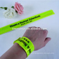 Factory OEM Promotional reflective PVC snap band PVC vinyl slap wrap/slap bracelet